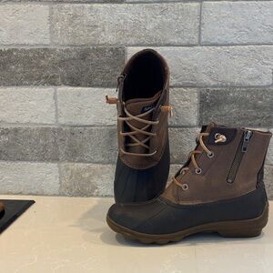 Sperry Women’s Waterproof Duck Boots | Brown & Black | Size 7.5